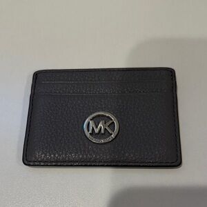 Michael Kors Grey / Charcoal Leather Card Holder